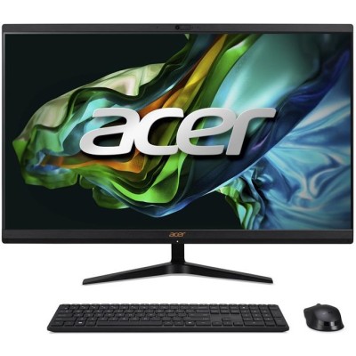 Комп'ютер персональний моноблок Acer Aspire C24-1800 23.8" FHD, Intel i5-12450H, 8GB, F512GB, UMA, WiFi, кл+м, Lin, чорний (DQ.B