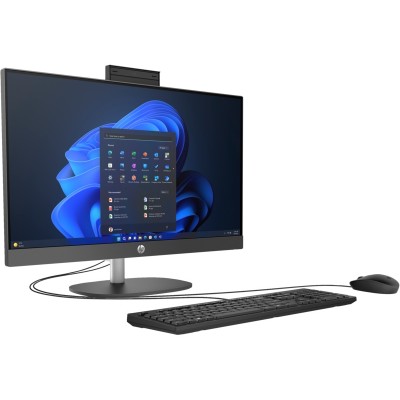 Комп'ютер персональний моноблок HP 240-G10 23.8" FHD IPS AG, Intel i5-1335U, 8GB, F512GB, UMA, WiFi, кл+м, 3р, DOS, чорний (885M