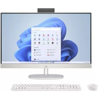 Комп'ютер персональний моноблок HP All-in-One 27" FHD IPS AG, Intel i3-N300, 8GB, F512GB, UMA, WiFi, кл+м, DOS, білий (A45E2EA)