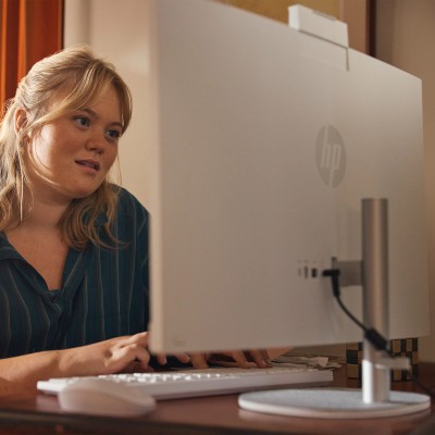Комп'ютер персональний моноблок HP All-in-One 27" FHD IPS AG, Intel i3-N300, 8GB, F512GB, UMA, WiFi, кл+м, DOS, білий (A45E2EA)
