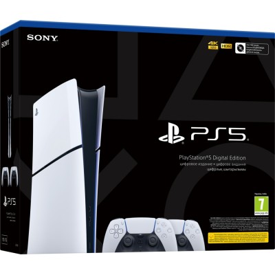 Консоль Sony PlayStation 5 Slim Digital Edition 1TB (2 геймпади Dualsense) (UA)