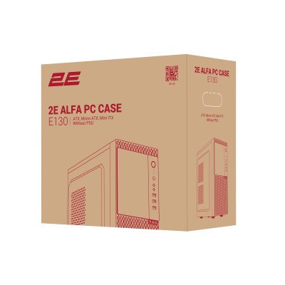 Корпус 2E Alfa E130 без БЖ 2xUSB3.0, 1xUSB2.0, 1x80мм, VGA 320мм, ATX, чорний (2E-E130)
