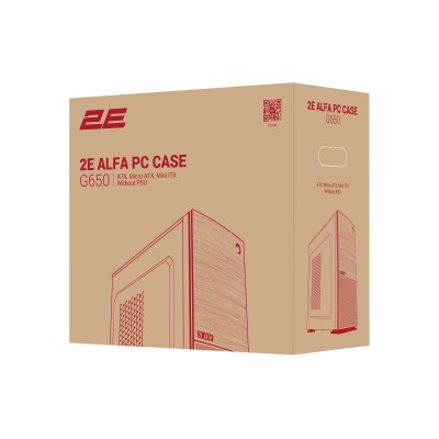 Корпус 2E Alfa G650 без БЖ 2xUSB3.0, 1xUSB2.0, 1x120мм, VGA 280мм, LCS ready, ATX, чорний (2E-G650)