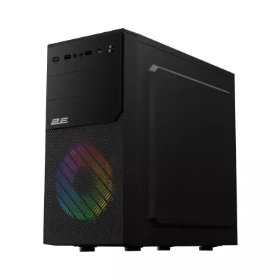 Корпус 2E Basis RD850 без БЖ 1xUSB3.0, 2xUSB2.0, 1x120мм ARGB, VGA 290мм, Metal Side Panel, mATX, чорний (2E-RD850)