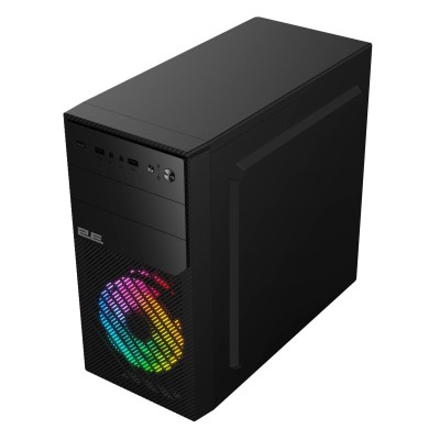 Корпус 2E Basis RD850 без БЖ 1xUSB3.0, 2xUSB2.0, 1x120мм ARGB, VGA 290мм, Metal Side Panel, mATX, чорний (2E-RD850)
