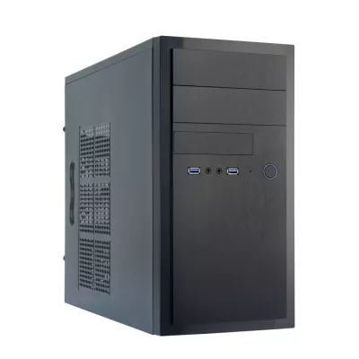 Корпус CHIEFTEC Elox HT-01B, без БЖ, 2xUSB3.1, VGA 340мм, mATX, чорний (HT-01B-OP)