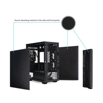 Корпус CHIEFTEC Pro Mini, без БЖ, 1xUSB3.0, 1xUSB2.0, 1xUSB Type-C, 1x120мм, Sound insulated panels, VGA 330мм, LCS ready, mATX,