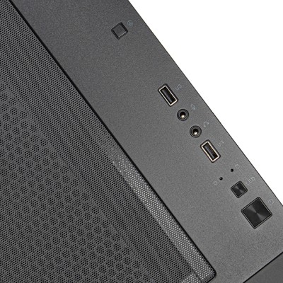 Корпус SilverStone Fara FA312Z-BG без БЖ, 2xUSB3.0, 2x140мм, ARGB VGA 365мм, LCS ready, TG Side Panel, mATX, чорний (SST-FA312Z-