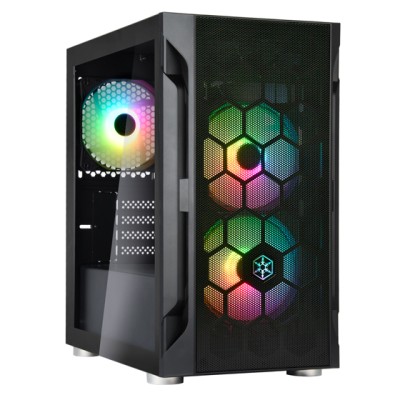 Корпус SilverStone Fara FAH1MB-PRO без БЖ, 1xUSB3.0, 2xUSB2.0, 3x120мм, ARGB VGA 320мм, LCS ready, TG Side Panel, mATX, чорний (