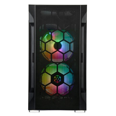 Корпус SilverStone Fara FAH1MB-PRO без БЖ, 1xUSB3.0, 2xUSB2.0, 3x120мм, ARGB VGA 320мм, LCS ready, TG Side Panel, mATX, чорний (