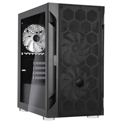 Корпус SilverStone Fara FAH1MB-PRO без БЖ, 1xUSB3.0, 2xUSB2.0, 3x120мм, ARGB VGA 320мм, LCS ready, TG Side Panel, mATX, чорний (