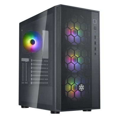 Корпус SilverStone Fara FAR1B-PRO-V2 без БЖ, 2xUSB3.0, 1xUSB2.0, 4x120мм, ARGB VGA 340мм, LCS ready, TG Side Panel, ATX, чорний 