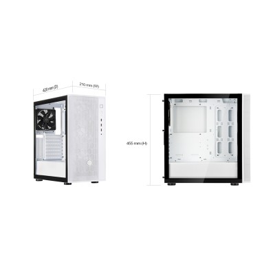 Корпус SilverStone Fara FAR1W-G-V2 без БЖ, 2xUSB3.0, 1xUSB2.0, 1x120мм, VGA 340мм, LCS ready, TG Side Panel, ATX, білий (SST-FAR