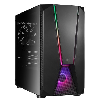 Корпус SilverStone Fara FAV1MB-PRO без БЖ, 2xUSB3.0, 2xUSB2.0, 1x120мм, ARGB VGA 379мм, LCS ready, TG Side Panel, mATX, чорний (