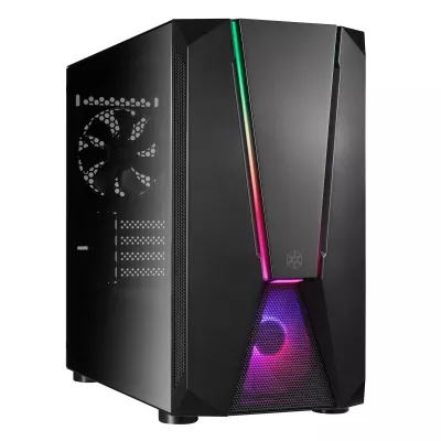 Корпус SilverStone Fara FAV1MB-PRO без БЖ, 2xUSB3.0, 2xUSB2.0, 1x120мм, ARGB VGA 379мм, LCS ready, TG Side Panel, mATX, чорний (