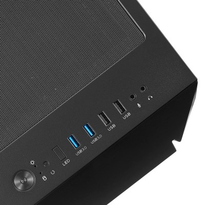 Корпус SilverStone Fara FAV1MB-PRO без БЖ, 2xUSB3.0, 2xUSB2.0, 1x120мм, ARGB VGA 379мм, LCS ready, TG Side Panel, mATX, чорний (