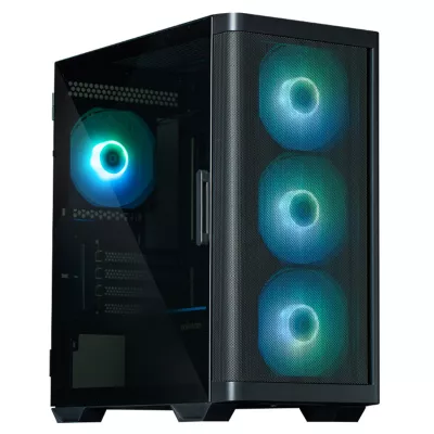 Корпус Zalman M4 без БЖ, 2xUSB3.0, 1xUSB2.0, 4x120мм ARGB, VGA 320мм, LCS ready, TG Side Window, mATX, чорний (M4BLACK)