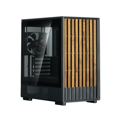Корпус Zalman P10 Namu без БП, 1xUSB3.0, 1xUSBType-C, 2x120мм, 1x120мм ARGB, VGA 340мм, LCS ready, TG Side Panel, mATX, чорний (