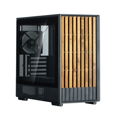 Корпус Zalman P10 Namu без БП, 1xUSB3.0, 1xUSBType-C, 2x120мм, 1x120мм ARGB, VGA 340мм, LCS ready, TG Side Panel, mATX, чорний (