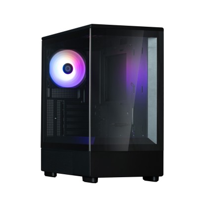 Корпус Zalman P10 без БП, 1xUSB3.0, 1xUSBType-C, 1x120мм ARGB, VGA 384мм, LCS ready, TG Side Panel, mATX, чорний (P10BLACK)