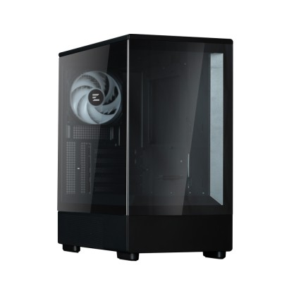 Корпус Zalman P10 без БП, 1xUSB3.0, 1xUSBType-C, 1x120мм ARGB, VGA 384мм, LCS ready, TG Side Panel, mATX, чорний (P10BLACK)