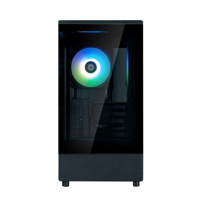 Корпус Zalman P10 без БП, 1xUSB3.0, 1xUSBType-C, 1x120мм ARGB, VGA 384мм, LCS ready, TG Side Panel, mATX, чорний (P10BLACK)