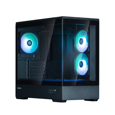 Корпус Zalman P30 Black V2, без БЖ, 1xUSB3.0, 1хUSB Type-C, 3x120мм ARGB, TG Front/Side Panel, mATX, чорний (P30BLACKV2)