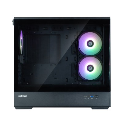 Корпус Zalman P30 Black V2, без БЖ, 1xUSB3.0, 1хUSB Type-C, 3x120мм ARGB, TG Front/Side Panel, mATX, чорний (P30BLACKV2)