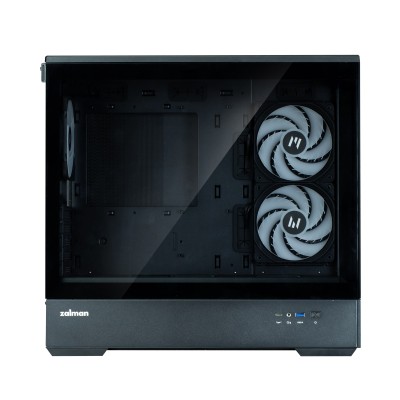 Корпус Zalman P30 Black V2, без БЖ, 1xUSB3.0, 1хUSB Type-C, 3x120мм ARGB, TG Front/Side Panel, mATX, чорний (P30BLACKV2)
