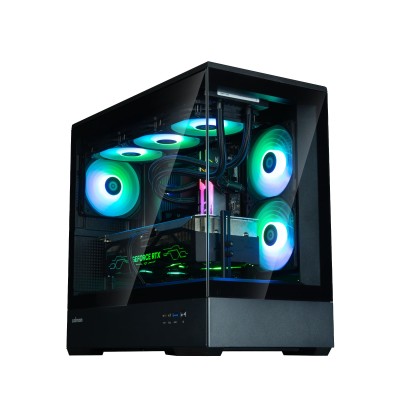 Корпус Zalman P30 Black V2, без БЖ, 1xUSB3.0, 1хUSB Type-C, 3x120мм ARGB, TG Front/Side Panel, mATX, чорний (P30BLACKV2)