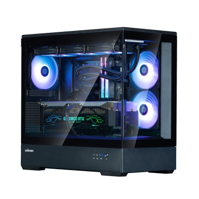 Корпус Zalman P30 Black V2, без БЖ, 1xUSB3.0, 1хUSB Type-C, 3x120мм ARGB, TG Front/Side Panel, mATX, чорний (P30BLACKV2)