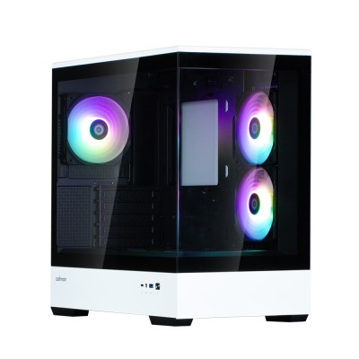 Корпус Zalman P30 без БЖ, 1xUSB3.0, 1xUSBType-C, 3x120мм ARGB, VGA 420мм, LCS ready, TG Side Panel, mATX, чорний/білий (P30BW)