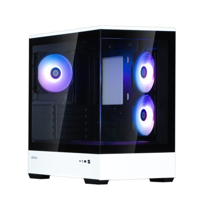 Корпус Zalman P30 без БЖ, 1xUSB3.0, 1xUSBType-C, 3x120мм ARGB, VGA 420мм, LCS ready, TG Side Panel, mATX, чорний/білий (P30BW)