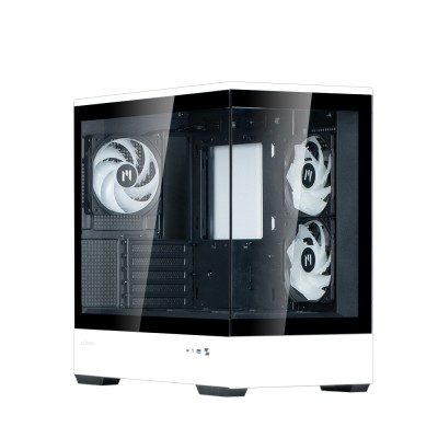 Корпус Zalman P30 без БЖ, 1xUSB3.0, 1xUSBType-C, 3x120мм ARGB, VGA 420мм, LCS ready, TG Side Panel, mATX, чорний/білий (P30BW)