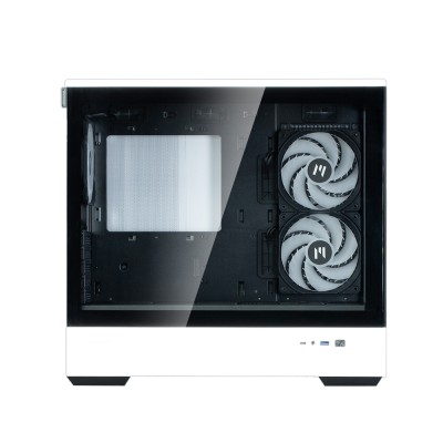 Корпус Zalman P30 без БЖ, 1xUSB3.0, 1xUSBType-C, 3x120мм ARGB, VGA 420мм, LCS ready, TG Side Panel, mATX, чорний/білий (P30BW)
