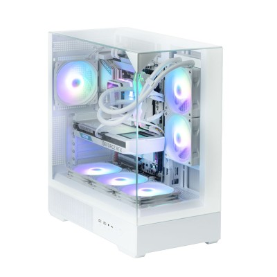 Корпус Zalman P40 Prism без БЖ, 2xUSB3.0, 1xUSBType-C, 1x120мм ARGB, VGA 420мм, LCS ready, TG 3x Panels, ATX, білий (P40PRISMWHI