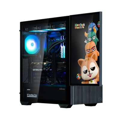 Корпус Zalman Z10 DS, без БЖ, 2xUSB3.0, 1хUSB Type-C, 2х120мм, 1x120мм ARGB, TG Side Panel, ATX, Monitor, чорний (Z10DSBLACK)
