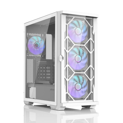Корпус Zalman Z10 Duo без БЖ, 2xUSB3.0, 1xUSB Type-C, 3x140мм ARGB, 1x120мм ARGB, VGA 395мм, LCS ready, TG Side Panel, EATX, біл