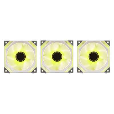 Корпусні вентилятори 2E GAMING Air Cool Magic Mirror ACF120MW-ARGB, 3x120мм, 2000rpm, 4pin PWM +5VARGB, 20.5dBa, білий