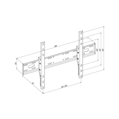 Кріплення ТВ з кутом нахилу KSL WMO-8261N 40-80"