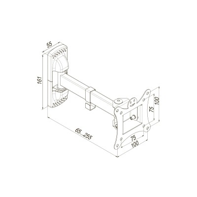 Кріплення ТВ поворотне KSL WMO-3013T 13-28"