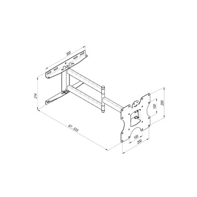 Кріплення ТВ поворотне KSL WMO-4325T 19-43"