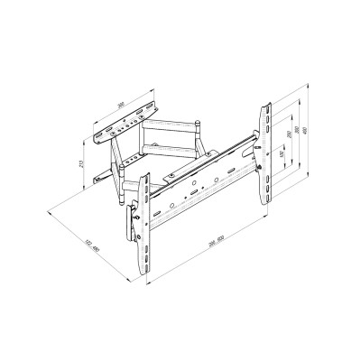 Кріплення ТВ поворотне KSL WMO-8266T 40-82"