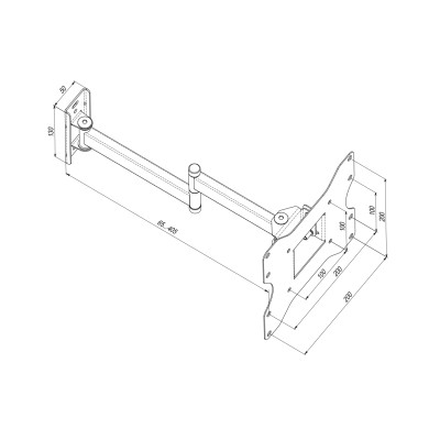 Кріплення ТВ поворотне Simpler 27ET 22-43"