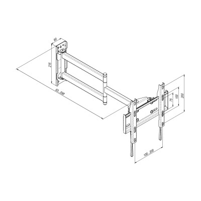 Кріплення ТВ поворотне Simpler 28ET 19-43"