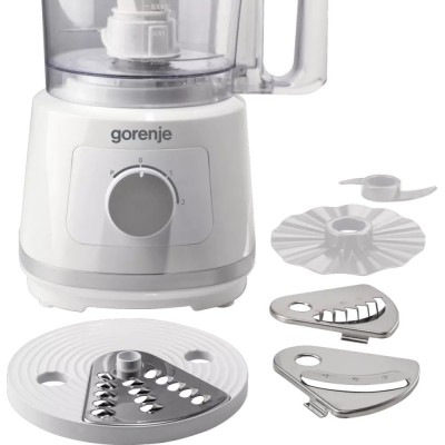 Кухонна машина Gorenje 800Вт, чаша-пластик, корпус-метал/пластик, насадок-5, білий (SB801W)