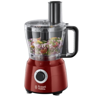 Кухонна машина Russell Hobbs Desire 600Вт, чаша-пластик, корпус-пластик, насадок-9, червоний (24730-56)