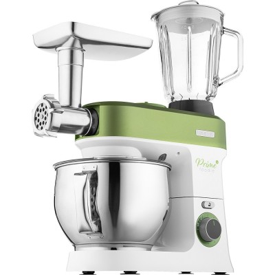 Кухонна машина Sencor 1200Вт, чаша-метал, корпус-пластик, насадок-19, салатово-білий (STM3780GG)