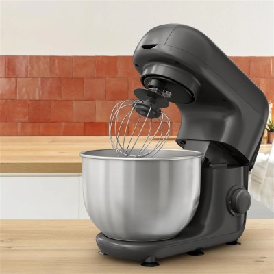 Кухонна машина Tefal Bake Essential 800Вт, чаша-метал, корпус-метал/пластик, насадок-4, чорний (QB161H38)