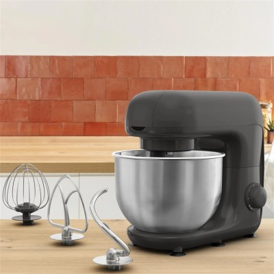 Кухонна машина Tefal Bake Essential 800Вт, чаша-метал, корпус-метал/пластик, насадок-4, чорний (QB161H38)